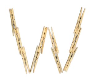 Clothespin letter W